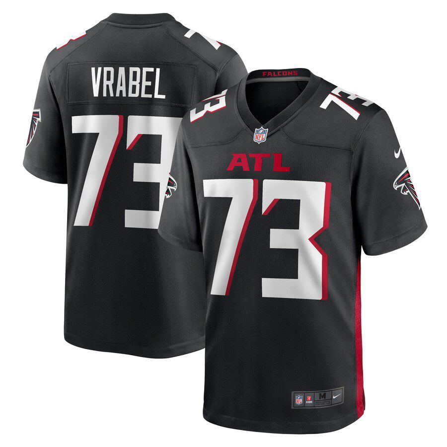 Men Atlanta Falcons 73 Tyler Vrabel Nike Black Player Game NFL Jersey